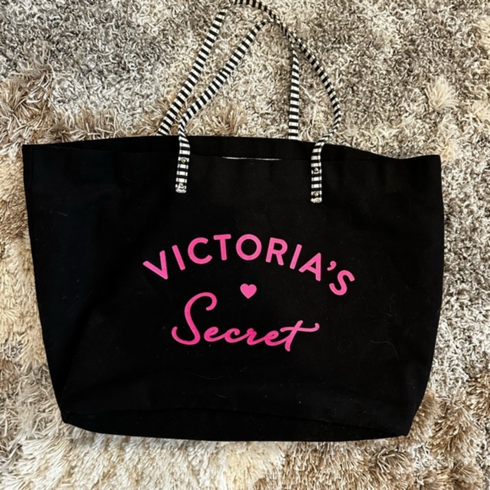 Victoria's Secret Black and Pink Tote